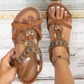 Bohemian Beaded Flat Sandals