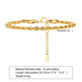 ZUPHAR™ Bracelet chaîne doré en acier inoxydable