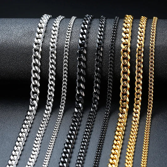 ZUPHAR™ Diamond-Cut Stainless Steel Curb Chain