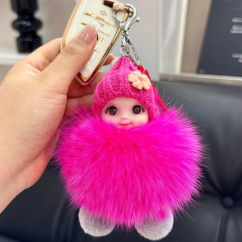 Fluffy Doll Keychain