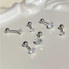 ZUPHAR™ 3-Pair Zirconia Stud Earrings Set