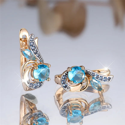 ZUPHAR Gold Crystal Zircon Hoop Earrings – Cubic Zirconia, Women's Fashion Jewelry