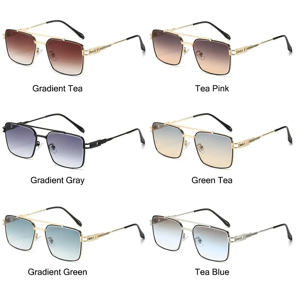 Double Bridge Cut-Edge Sunglasses UV400 — Unisex Gradient Shades | ZUPHAR