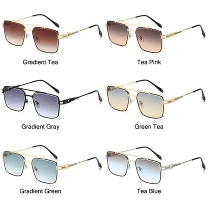 Double Bridge Cut-Edge Sunglasses UV400 — Unisex Gradient Shades | ZUPHAR