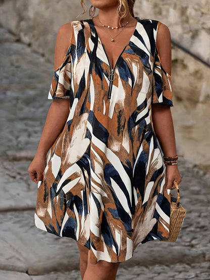 ZUPHAR™ Plus Size Printed Summer Dress