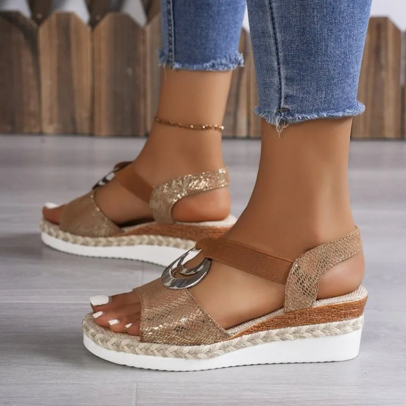 Women's Platform Wedge Sandals – Open Toe Summer Shoes