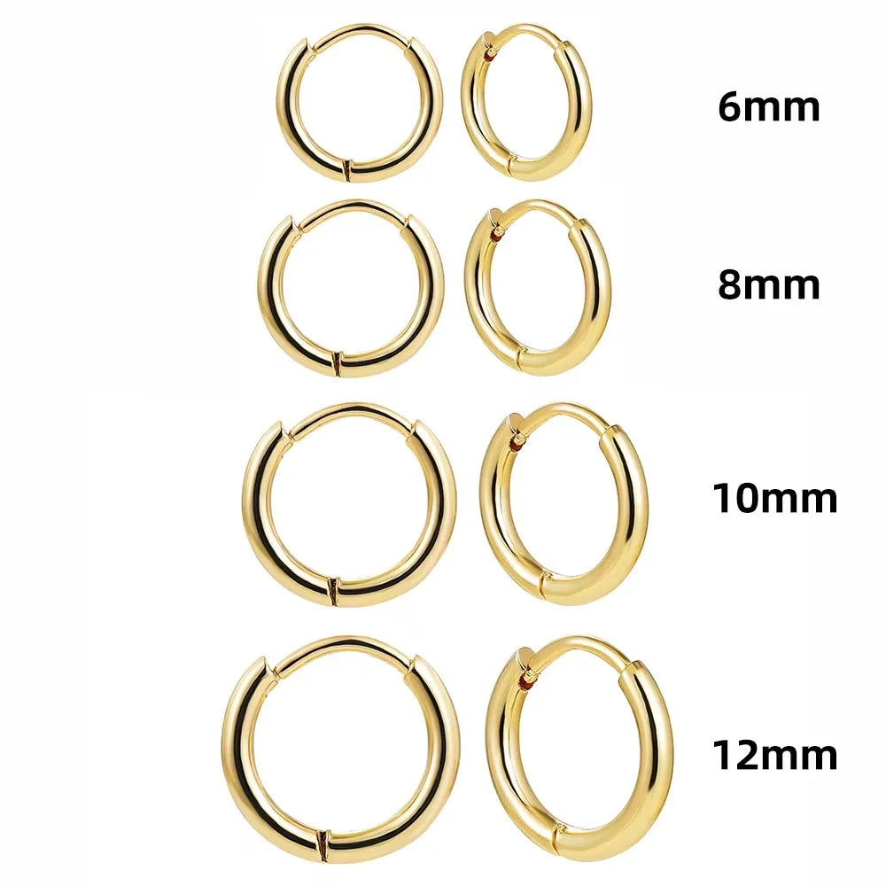 ZUPHAR Twist Circle Hoop Earrings Set – Stainless Steel Geometric Jewelry