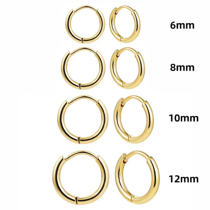 ZUPHAR Twist Circle Hoop Earrings Set – Stainless Steel Geometric Jewelry