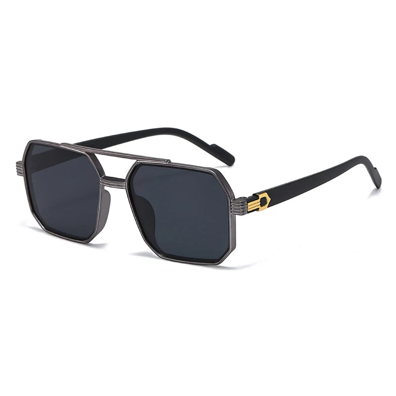 Double Beam Large Frame Sunglasses - Retro Oversized Style | Unisex UV400