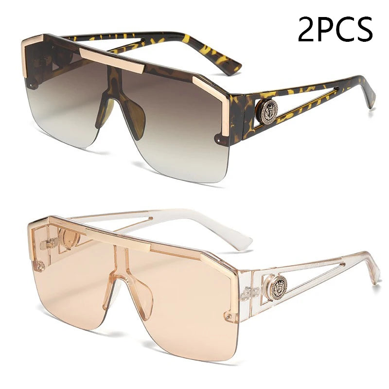 Oversized Rectangle Sunglasses - Gradient Anti-Reflective Lenses | Unisex Sport