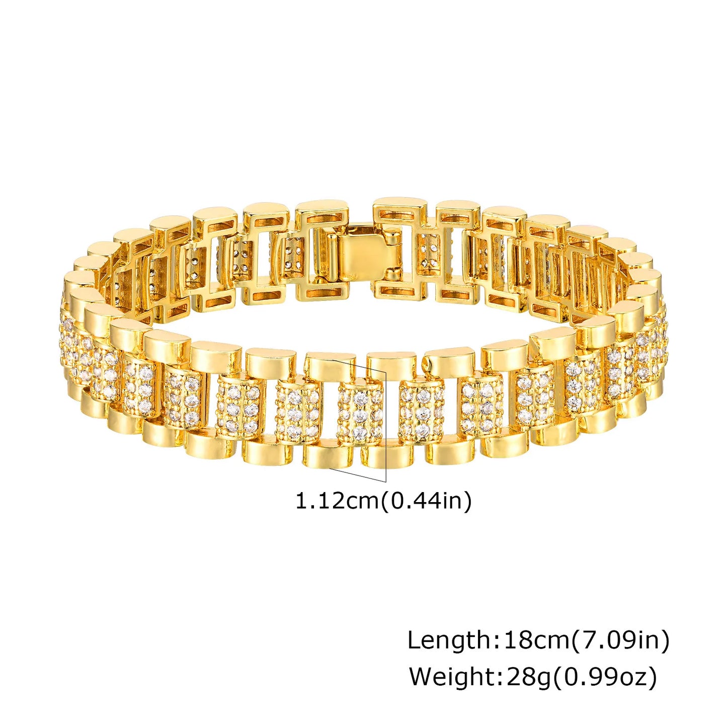 ZUPHAR™ Luxe Crystal Gold Chain Bracelet