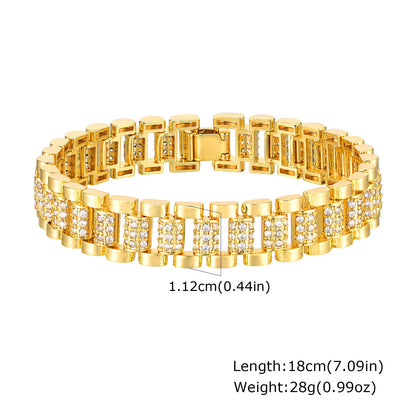 ZUPHAR™ Luxe Crystal Gold Chain Bracelet