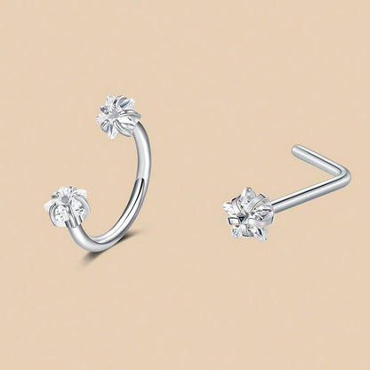 ZUPHAR CZ Nose Rings & Studs Set – Stainless Steel Body Jewelry 18G