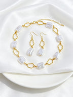 Gold-Tone Simulated Pearl Jewelry Set