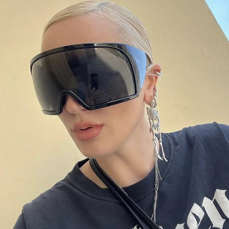 Y2K Oversized Punk Wrap Sunglasses — Women | ZUPHAR