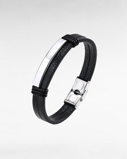 ZUPHAR™ Modern Leather & Stainless Steel Bracelet