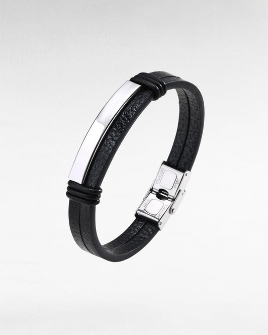 ZUPHAR™ Modern Leather & Stainless Steel Bracelet