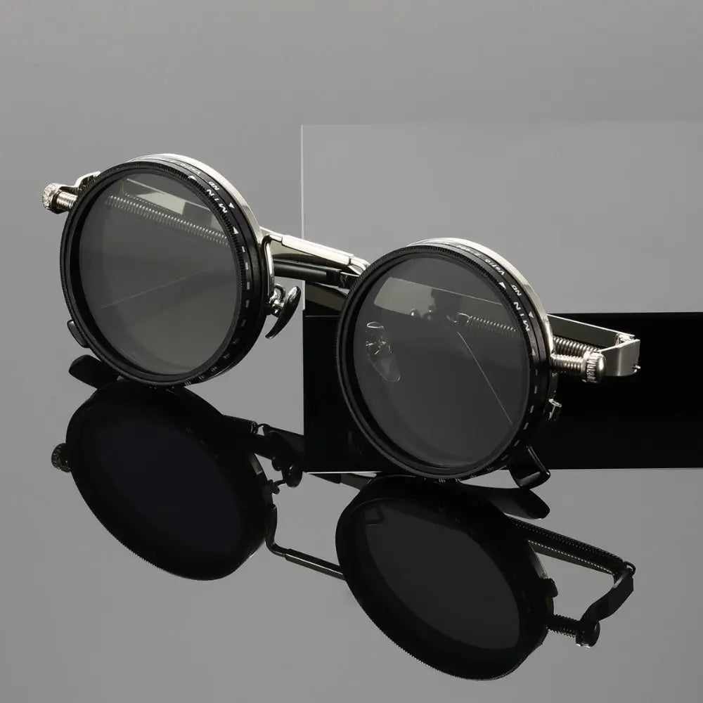 Vintage Steampunk Round Sunglasses