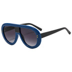 Rivet Oversized Shield Sunglasses