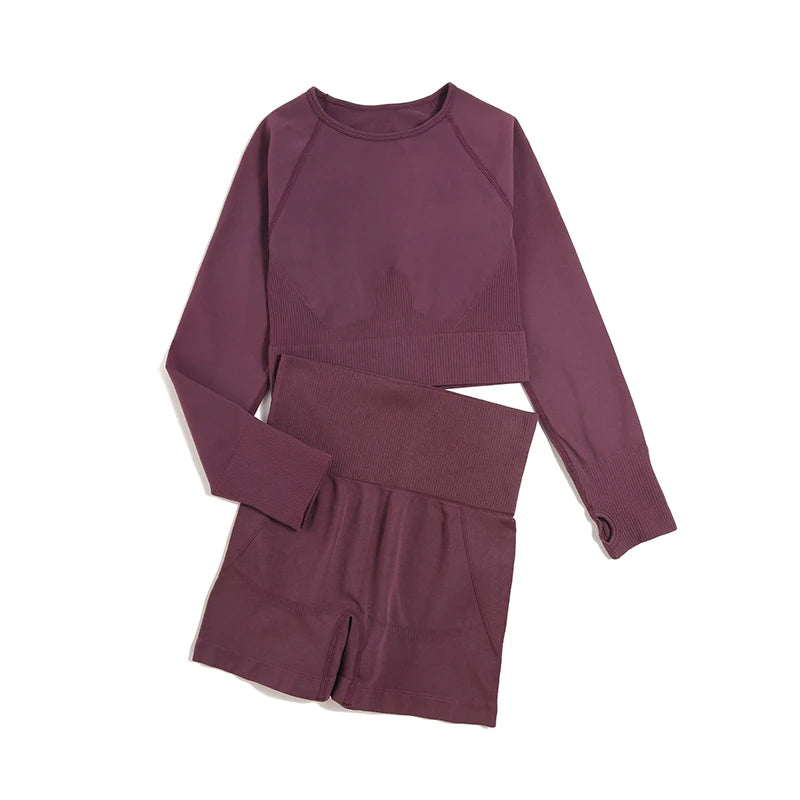 WAREBALL SculptFlex™ Seamless Yoga Set – High Waist Contour Gym Wear