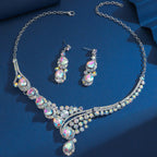 Iridescent Teardrop Statement Jewelry Set