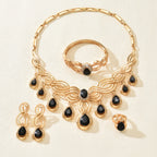 Gold-Tone Geometric Jewelry Set