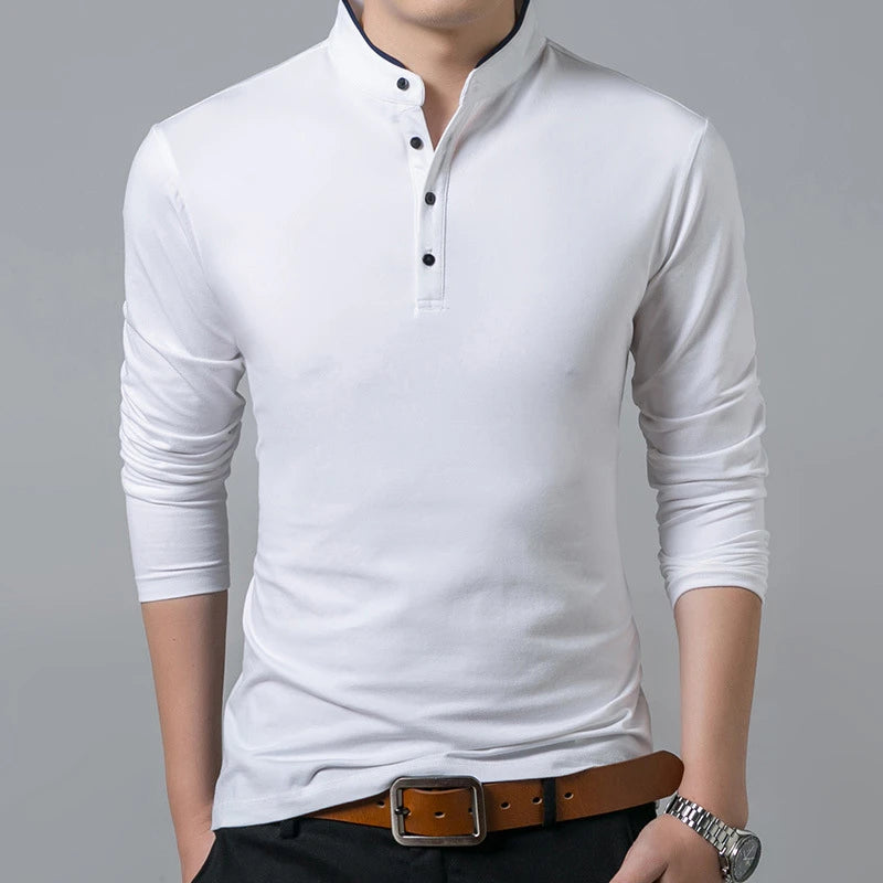ZUPHAR™ Business Casual Long Sleeve Polo Shirt
