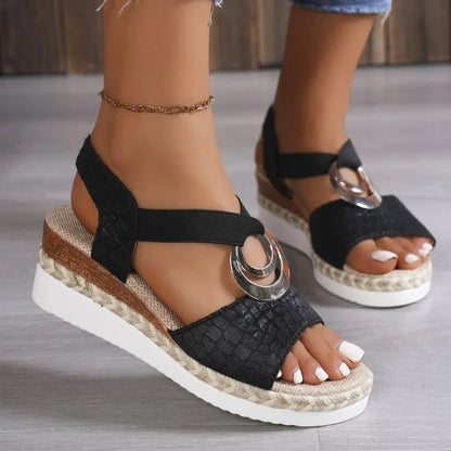 Women's Platform Wedge Sandals – Open Toe Summer Shoes