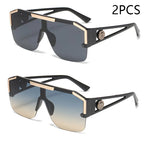 Oversized Rectangle Sunglasses - Gradient Anti-Reflective Lenses | Unisex Sport
