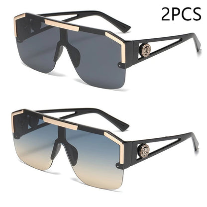 Oversized Rectangle Sunglasses - Gradient Anti-Reflective Lenses | Unisex Sport