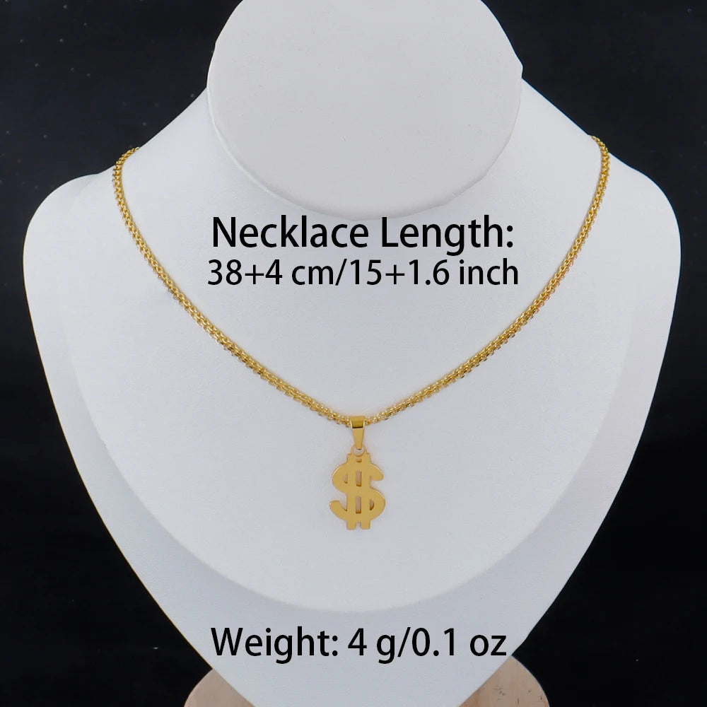 Gold Girl Silhouette Pendant Necklace - 18K Gold Plated Stainless Steel | Gift for Men & Women