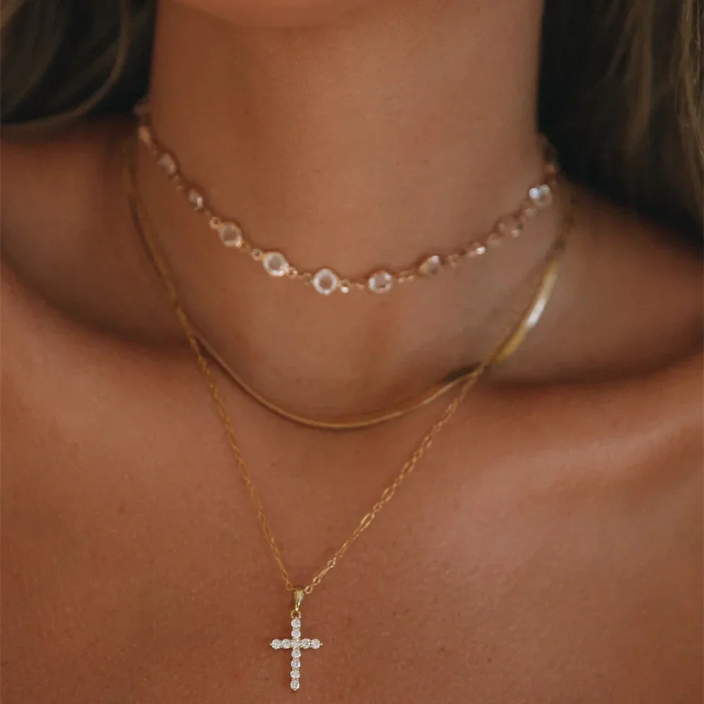 Women’s Layered Gold-Tone Heart & Coin Pendant Necklace