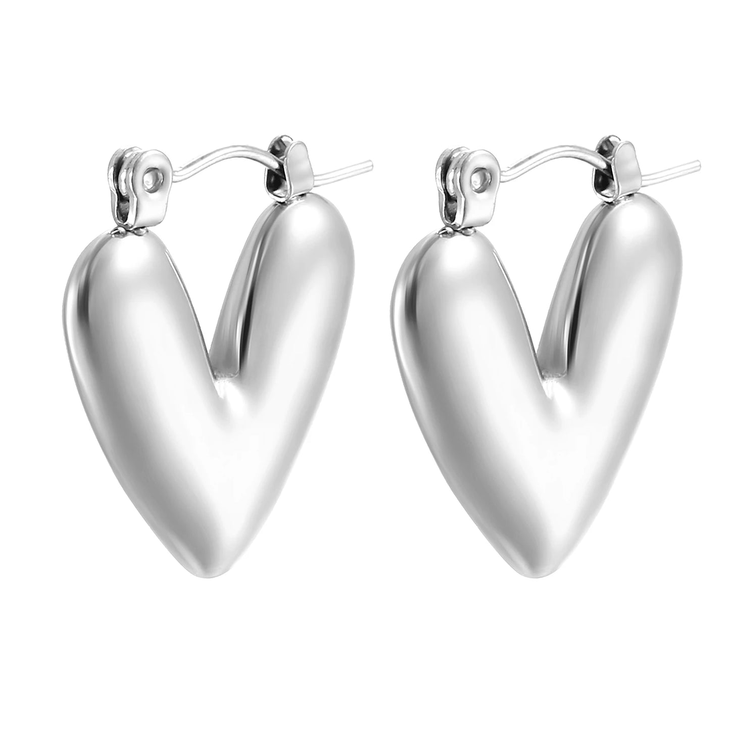 "ZUPHAR™ Minimalist Stud Earrings – Silver Stainless Steel"