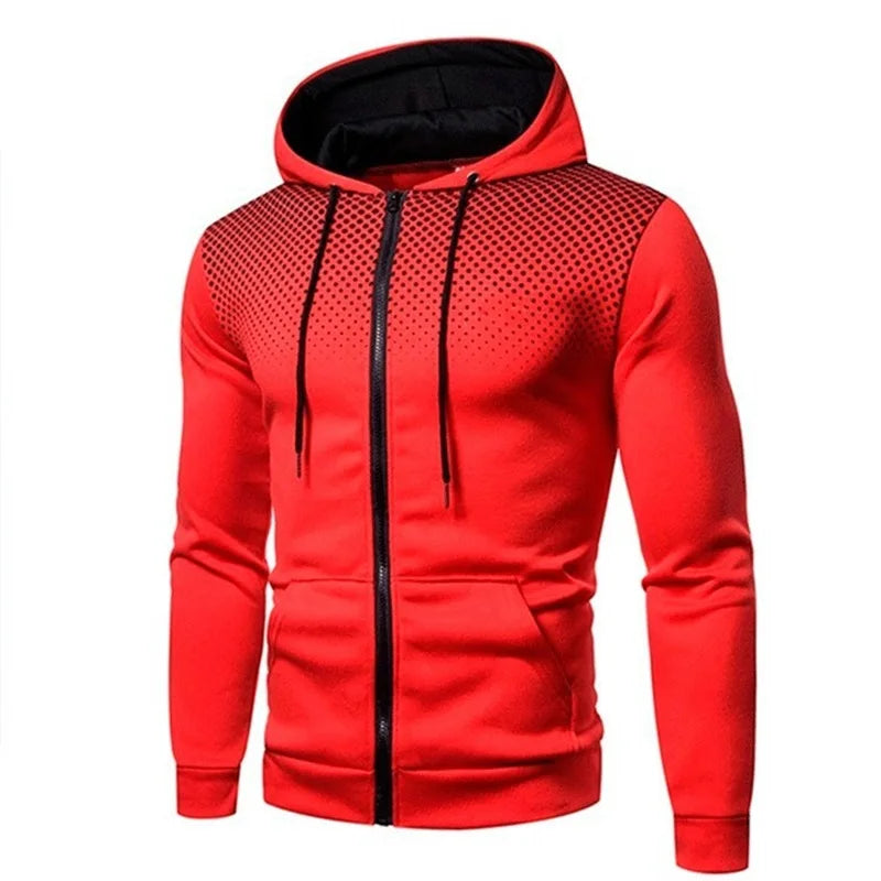 ZUPHAR™ Men’s Polka Dot Zip Hoodie