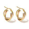 ZUPHAR™ Twisted U-Shape Hoop Earrings – Waterproof Stainless Steel for Women