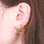 ZUPHAR Gold Stainless Steel Hoop Earrings | Classic Circle Ear Jewelry for Women & Men