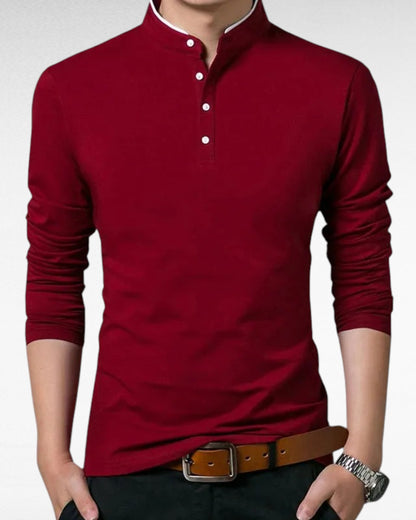 ZUPHAR™ Business Casual Long Sleeve Polo Shirt