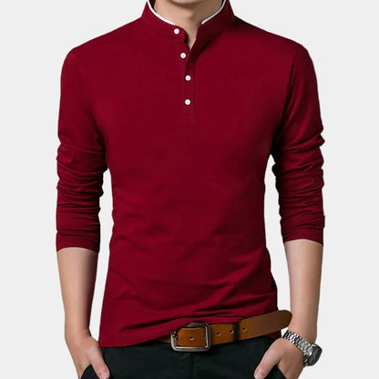 ZUPHAR™ Business Casual Long Sleeve Polo Shirt