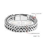 ZUPHAR™ Bracelet chaîne en acier inoxydable avec fermoir magnétique