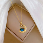 Celestial Sun & Moon Pendant Necklace