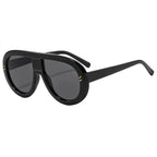 Rivet Oversized Shield Sunglasses