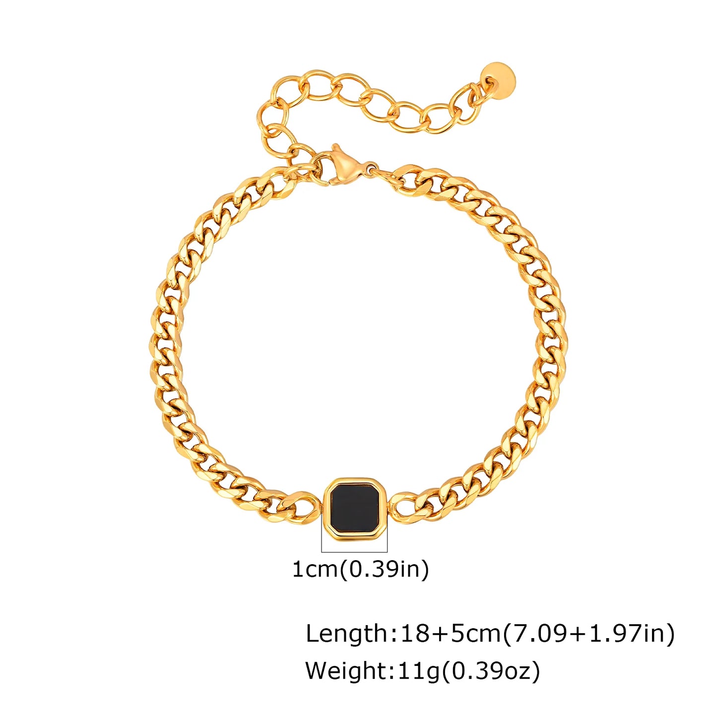ZUPHAR Bold Gold Chain Bracelet for Men – Stainless Steel Streetwear