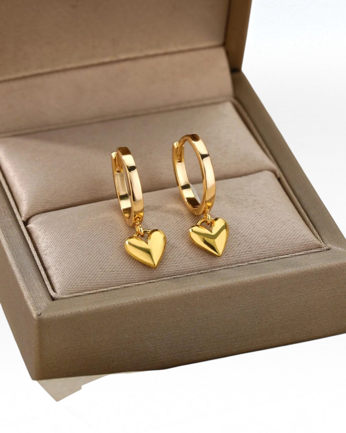 ZUPHAR Heart Stud Earrings — Stainless Steel, Gold & Silver