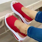 Open-Toe Platform Wedge Sandals