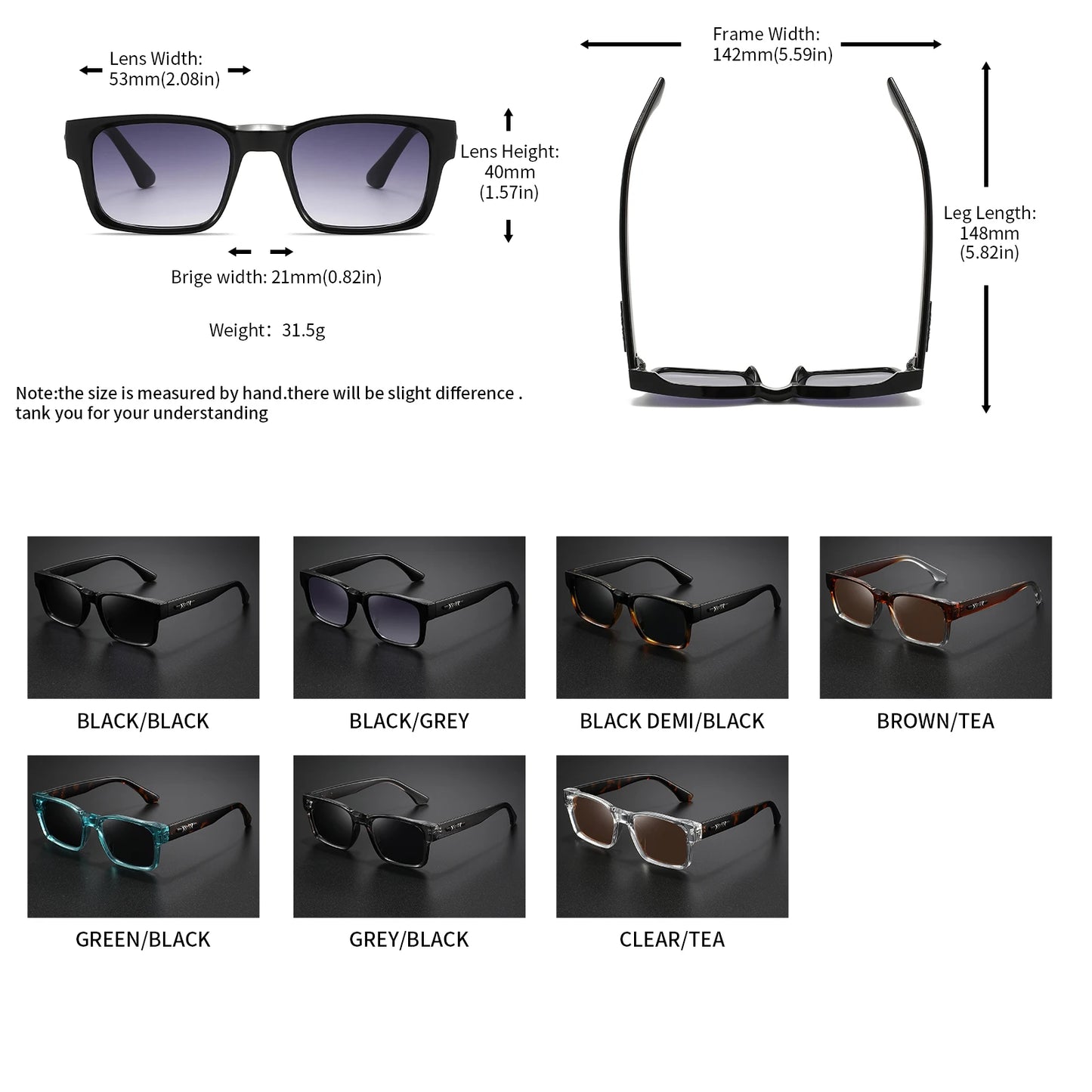 ZUPHAR™ Retro Square UV400 Sunglasses