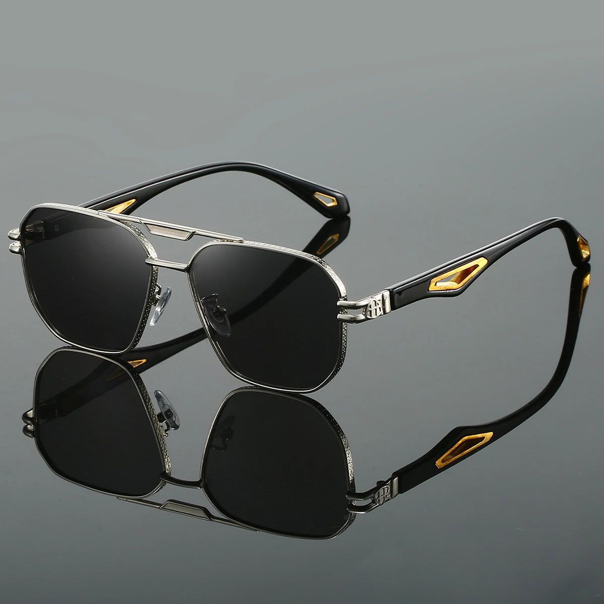 ZUPHAR™ Vintage Square Sunglasses – Double Bridge UV400 Gradient Lenses