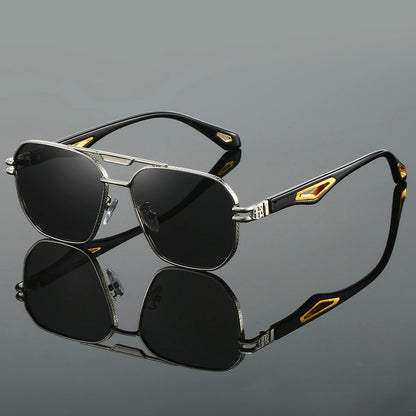 ZUPHAR™ Vintage Square Sunglasses – Double Bridge UV400 Gradient Lenses