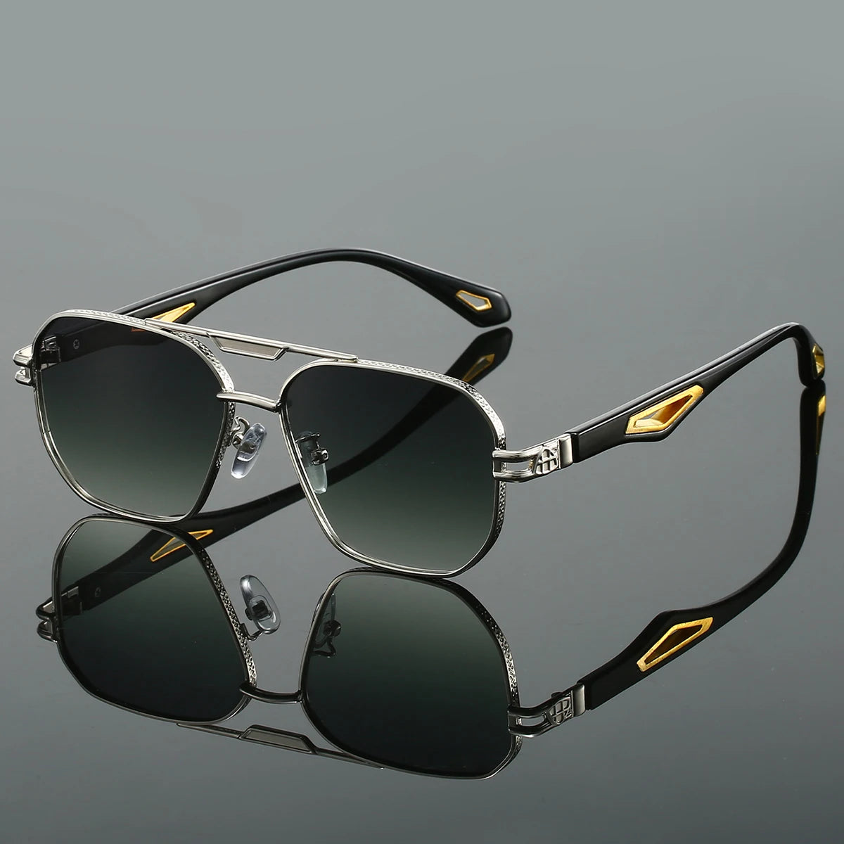 ZUPHAR™ Vintage Square Sunglasses – Double Bridge UV400 Gradient Lenses