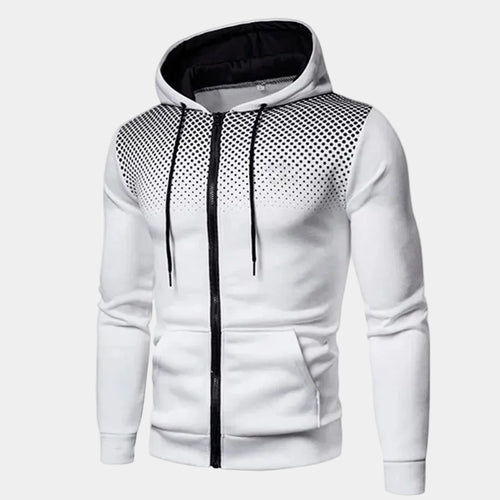 ZUPHAR™ Men’s Polka Dot Zip Hoodie