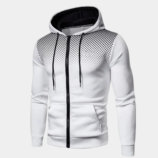 ZUPHAR™ Men’s Polka Dot Zip Hoodie